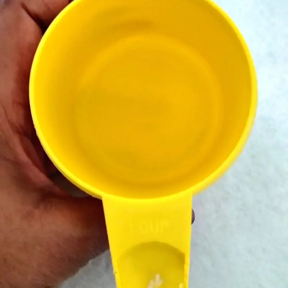 Vintage Tupperware Measuring Cups Set 1/3, 1/2 ,3/4, 1 Cup Yellow Green Orange